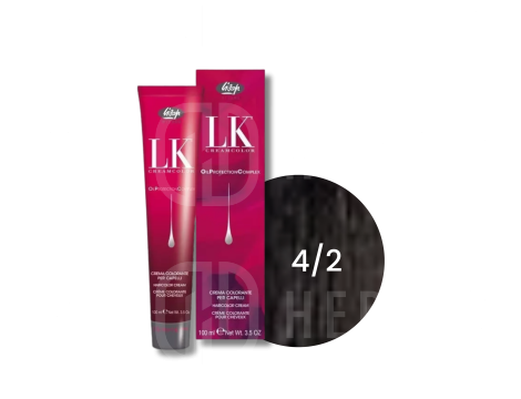 LISAP LK OPC trwała farba do włosów z olejkami 100 ml | 4/2
