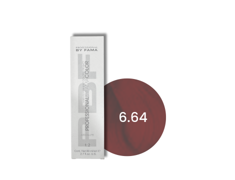 BY FAMA ABSOLUTE profesjonalna trwała farba do włosów 80 ml | 6.64