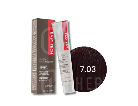 VERSUM EASY TECH profesjonalna trwała farba do włosów 100 ml | 7.03