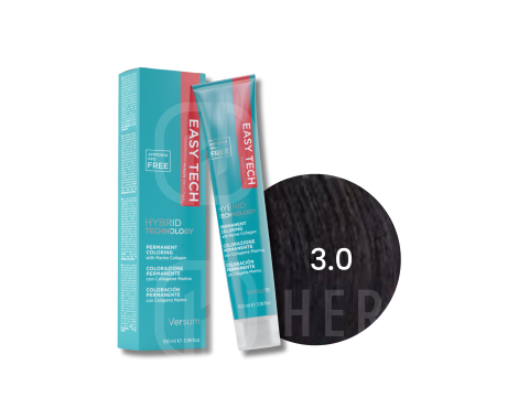 VERSUM EASY TECH trwała farba do włosów bez amoniaku 100 ml | 3.0