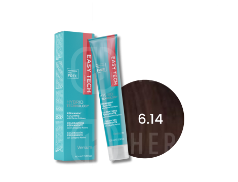 VERSUM EASY TECH trwała farba do włosów bez amoniaku 100 ml | 6.14