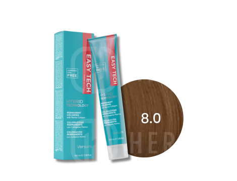 VERSUM EASY TECH trwała farba do włosów bez amoniaku 100 ml | 8.0