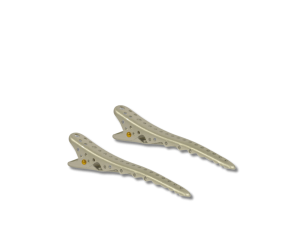 Y.S. PARK Shark Clips aluminiowe klipsy z zębami 2 szt. | Srebrne