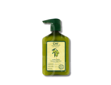 CHI NATURALS OLIVE OIL Hair & Body Shampoo szampon i żel 2w1 340 ml