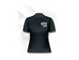 GENUS AKCESORIA koszulka czarna polo damska - image 2