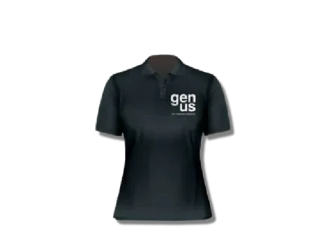 GENUS AKCESORIA koszulka czarna polo damska