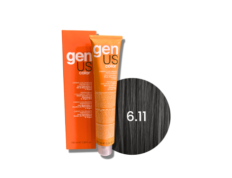 GENUS COLOR krem koloryzujący profesjonalna farba do włosów 100 ml | 6.11