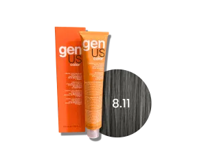 GENUS COLOR krem koloryzujący profesjonalna farba do włosów 100 ml | 8.11
