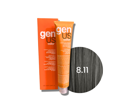 GENUS COLOR krem koloryzujący profesjonalna farba do włosów 100 ml | 8.11