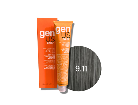GENUS COLOR krem koloryzujący profesjonalna farba do włosów 100 ml | 9.11