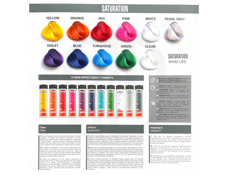 GENUS SATURATION toner koloryzujący w żelu bez amoniaku 150 ml | Turquoise - 5