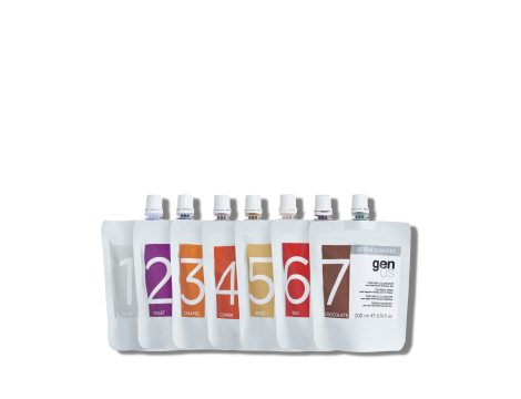 GENUS SEVEN SHADES zestaw masek koloryzujących z organiczną wodą 7 x 200 ml