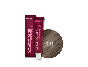 MONTIBELLO CROMATONE profesjonalna trwała farba do włosów 60 ml | 7.11