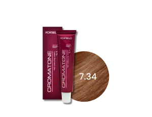 MONTIBELLO CROMATONE profesjonalna trwała farba do włosów 60 ml | 7.34
