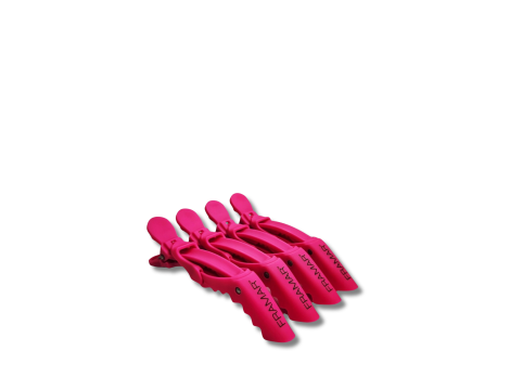 FRAMAR Gator Grips Pink krokodylki spinki klipsy do włosów 4 szt. | Różowe - 2