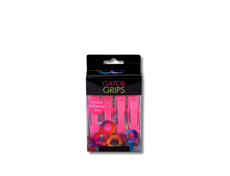 FRAMAR Gator Grips Pink krokodylki spinki klipsy do włosów 4 szt. | Różowe - 2