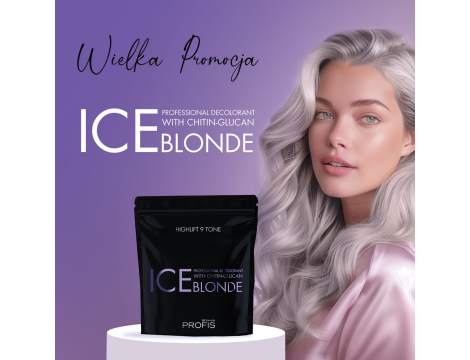 PROFIS ICE BLONDE bezpyłowy 9 tonowy rozjaśniacz do włosów 40 g - 3