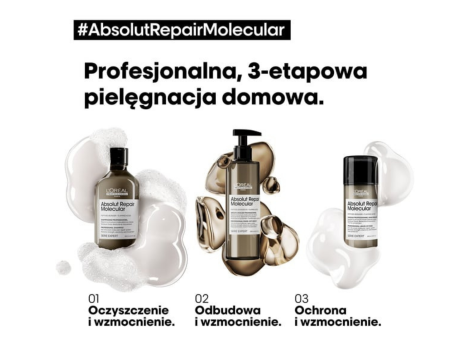 L'OREAL ABSOLUT REPAIR MOLECULAR szampon do włosów zniszczonych 300 ml - 5