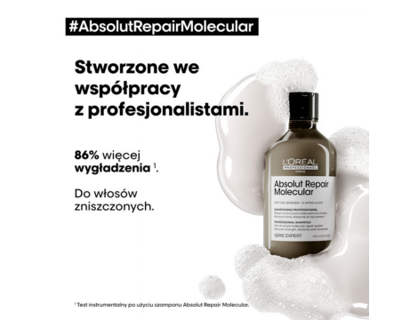 L'OREAL ABSOLUT REPAIR MOLECULAR szampon do włosów zniszczonych 300 ml - 3
