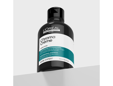 L'OREAL CHROMA CREME szampon neutralizujący czerwone tonów 300 ml | Green - 4