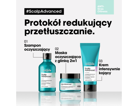 L'OREAL SCALP ADVANCED CLAY 6% maska oczyszczająca z glinką 2w1 500 ml - 3