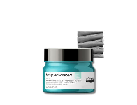 L'OREAL SCALP ADVANCED CLAY 6% maska oczyszczająca z glinką 2w1 75 ml - 2