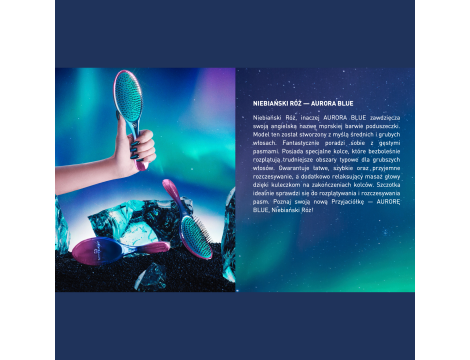 OLIVIA GARDEN DETANGLER M szczotka do rozczesywania | Aurora Blue Niebieska - 3