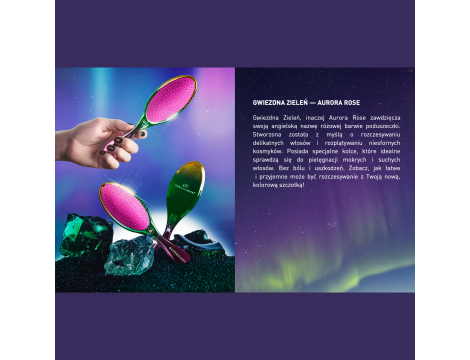 OLIVIA GARDEN DETANGLER M szczotka do rozczesywania | Aurora Rose Różowa - 3