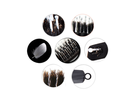 OLIVIA GARDEN FINGERBRUSH COMBO M szczotka z włosiem dzika | Black Czarna - 4