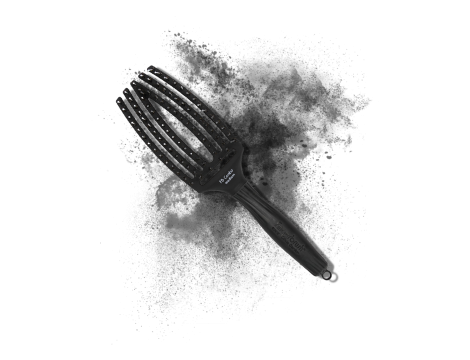 OLIVIA GARDEN FINGERBRUSH COMBO M szczotka z włosiem dzika | Black Czarna - 2