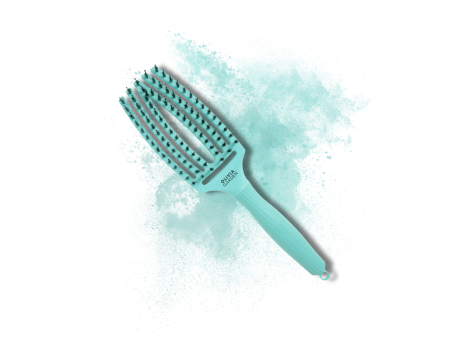 OLIVIA GARDEN FINGERBRUSH COMBO M szczotka z włosiem dzika | Fizzy Mint - 2