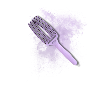 OLIVIA GARDEN FINGERBRUSH COMBO M szczotka z włosiem dzika | Grape Soda - 2