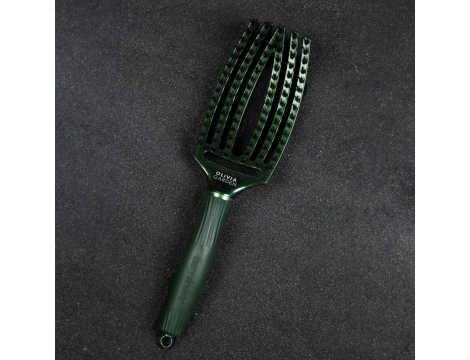 OLIVIA GARDEN FINGERBRUSH COMBO M szczotka z włosiem dzika | Green Emerald - 4