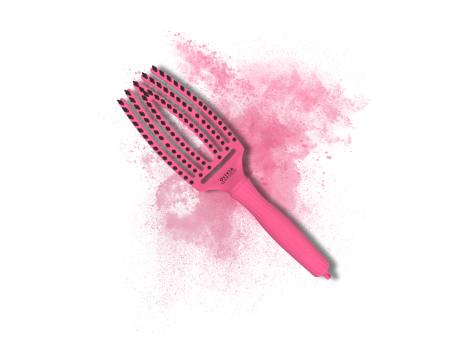 OLIVIA GARDEN FINGERBRUSH COMBO M szczotka z włosiem dzika | Hot Pink - 2