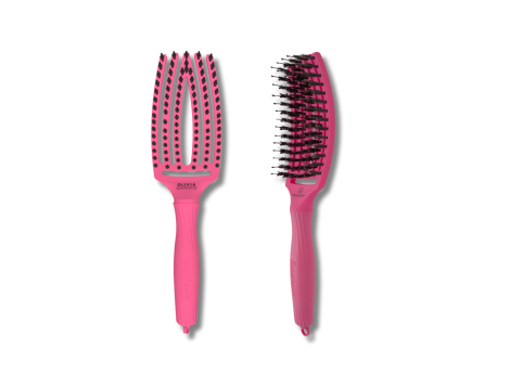 OLIVIA GARDEN FINGERBRUSH COMBO M szczotka z włosiem dzika | Hot Pink - 4