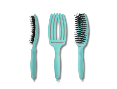 OLIVIA GARDEN FINGERBRUSH COMBO M szczotka z włosiem dzika | Mint Mięta - 3