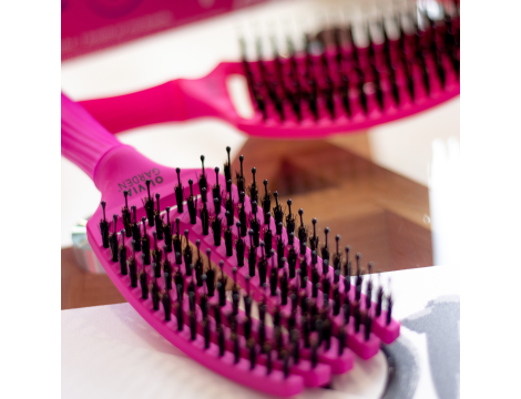 OLIVIA GARDEN FINGERBRUSH COMBO M szczotka z włosiem dzika | Neon Pink - 7