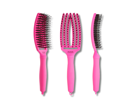 OLIVIA GARDEN FINGERBRUSH COMBO M szczotka z włosiem dzika | Neon Pink - 3