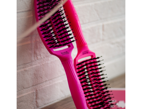 OLIVIA GARDEN FINGERBRUSH COMBO M szczotka z włosiem dzika | Neon Purple - 7