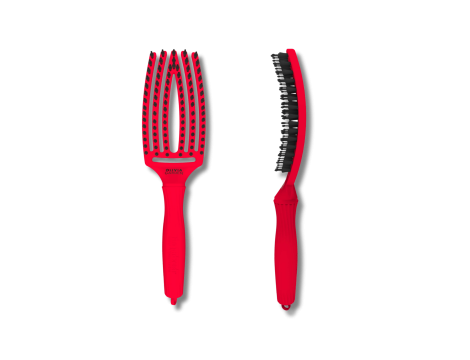 OLIVIA GARDEN FINGERBRUSH COMBO M szczotka z włosiem dzika | Passion Red - 3