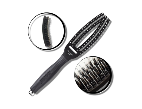 OLIVIA GARDEN FINGERBRUSH COMBO S szczotka z włosiem dzika | Black Czarna - 3
