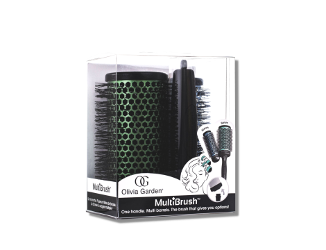 OLIVIA GARDEN MULTIBRUSH 3 KIT zestaw szczotek | rączka + 36 mm i 56 mm - 3