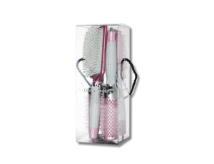OLIVIA GARDEN NANO THERMIC zestaw szczotek płaska, 34, 44, 54 mm Róż 4 szt.