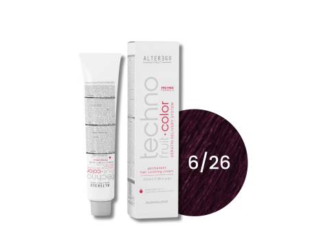 ALTER EGO TECHNOFRUIT trwała farba do włosów z keratyną 100 ml | 6/26
