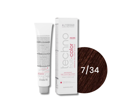 ALTER EGO TECHNOFRUIT trwała farba do włosów z keratyną 100 ml | 7/34