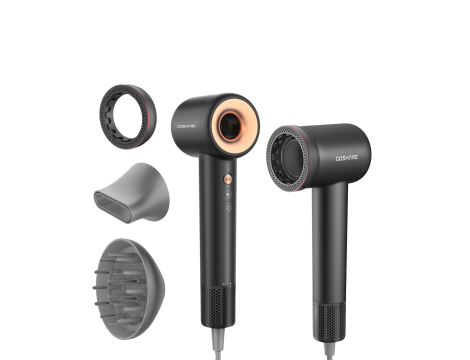 COSHARE HD10E SuperFlow1 PRO suszarka do włosów 1600W + ION | Czarna - 2