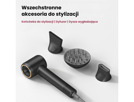 COSHARE HD10EP PROFESSIONAL Profesjonalna suszarka do włosów 1800W | Czarna - 9