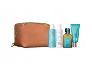 MOROCCANOIL Hydration zestaw podróżny w beżowej kosmetyczce | Nawilżenie