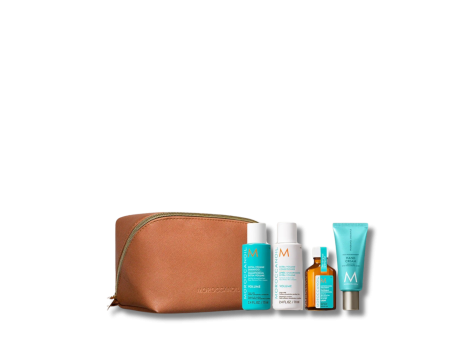 MOROCCANOIL Volume zestaw podróżny w beżowej kosmetyczce | Objętość