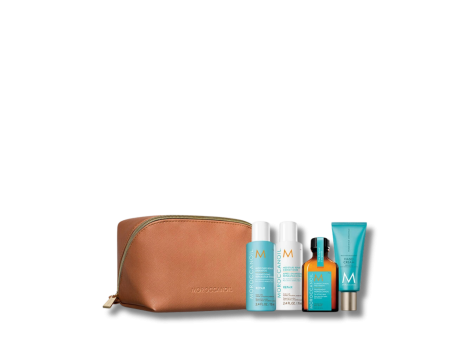 MOROCCANOIL Repair zestaw podróżny w beżowej kosmetyczce | Odbudowa